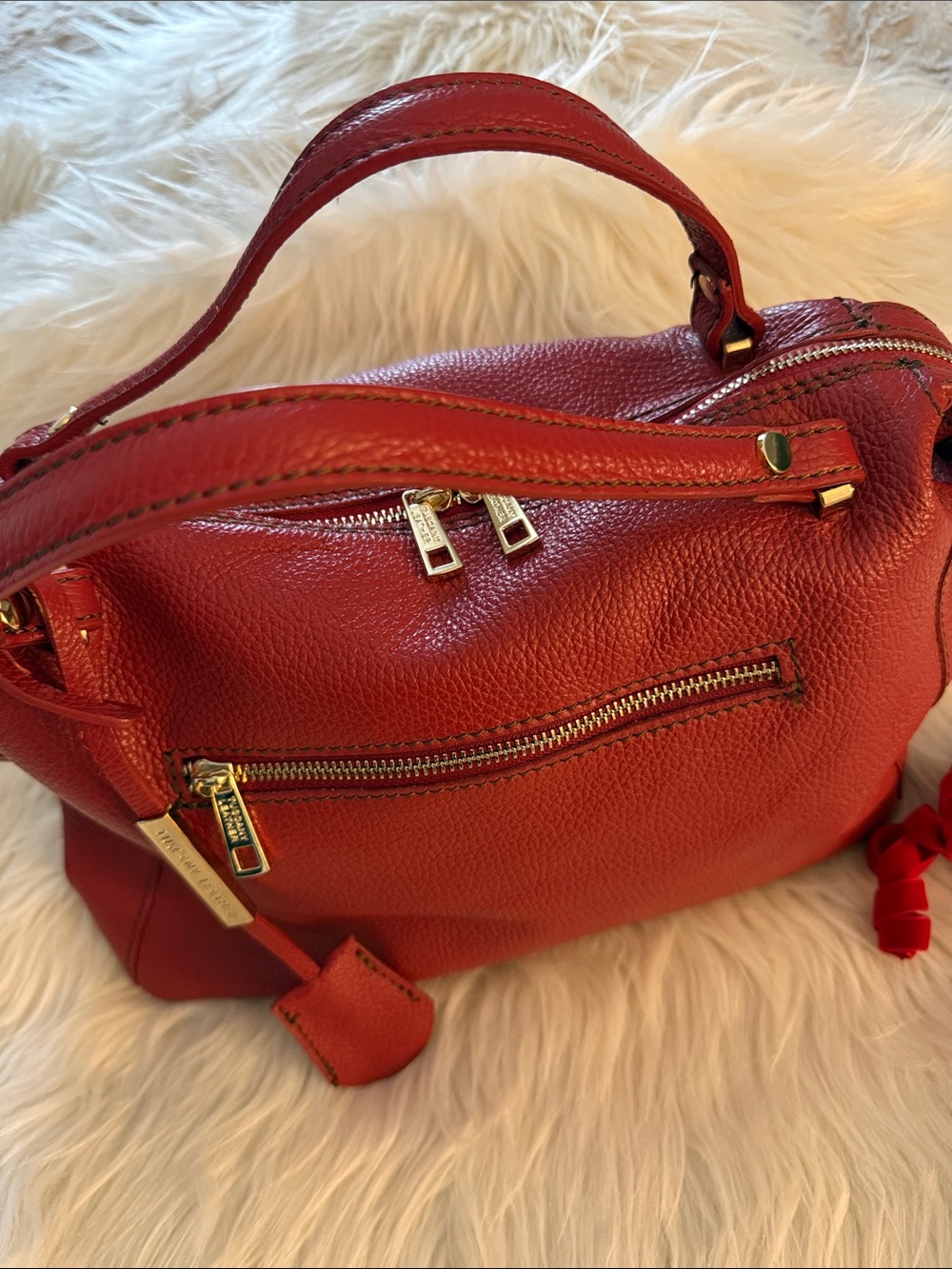 Tuscany Leather Firenze Satchel Rust Red Leather Satchel🔥
